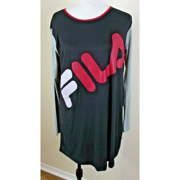 Fila Other - FILA Womens Long Sleep Tee NIGHT SHIRT - Size SMALL - Black Extreme Comfort NWT